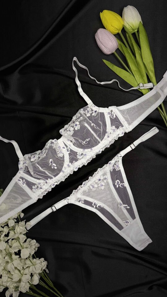 FLOWER TOUCH DANTELLİ SUTYEN TAKIM