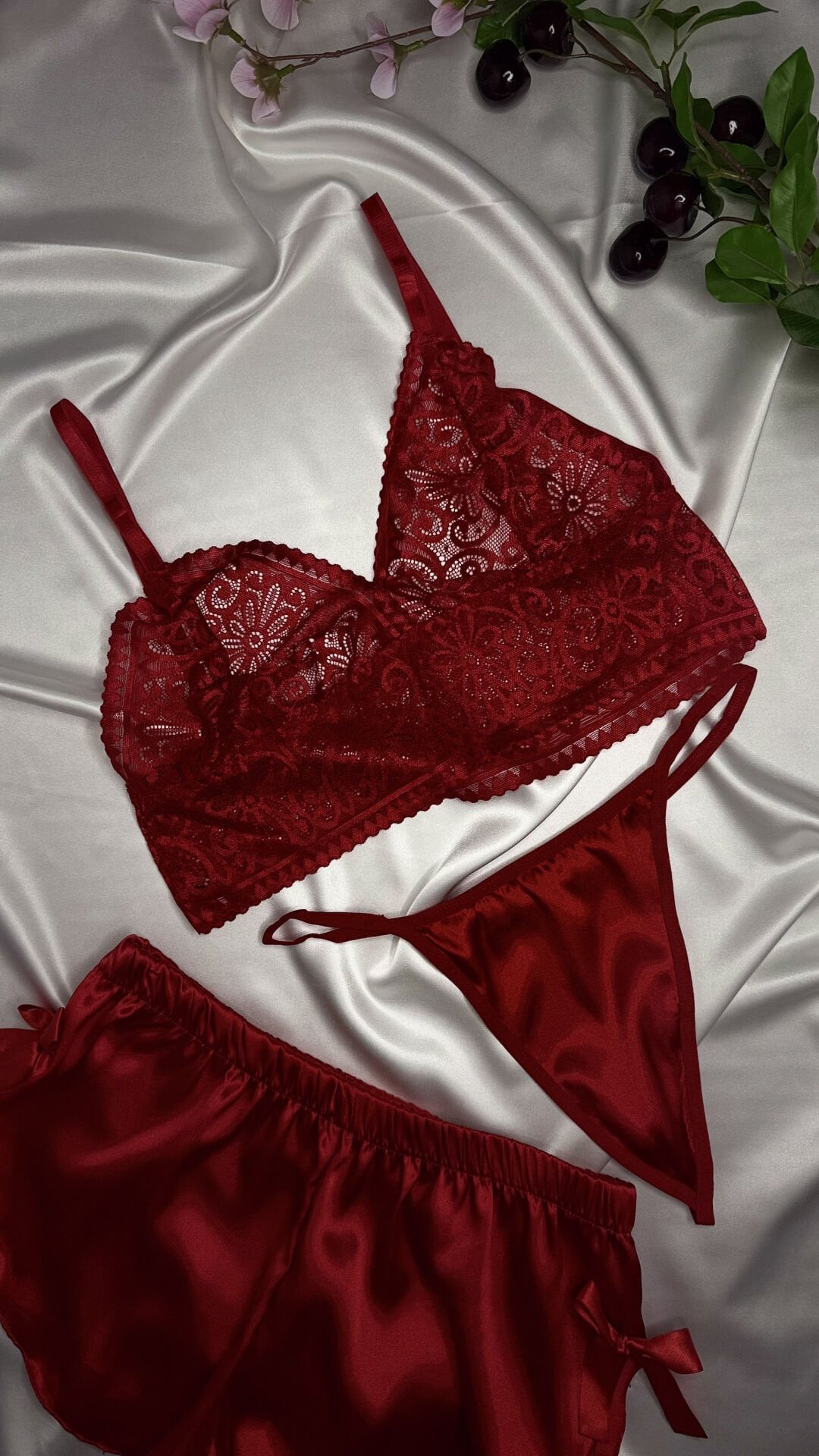 RED & WHITE LIFE 3'LÜ ŞORT TAKIM
